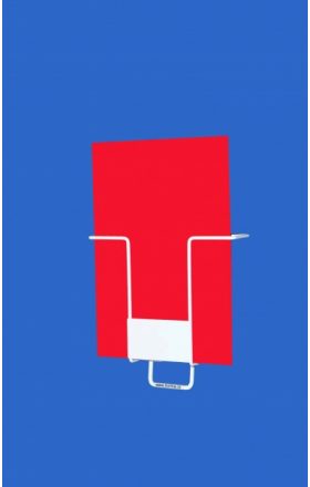 Foto - Kieszeń z drutu na prospekty w formacie A5, do zawieszenia, z miejscem na logo