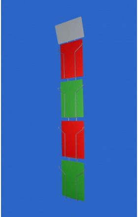 Wanddisplay für Drucksachen Leader, 4xA4, mit Logo