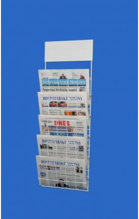 Foto - Hanging holder for newspapers, 5 pocket with topper